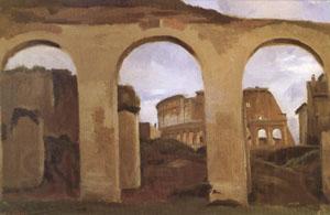 Jean Baptiste Camille  Corot The Colosseum Seen through the Arcades of the Basilica of Constantine (mk05) Spain oil painting art